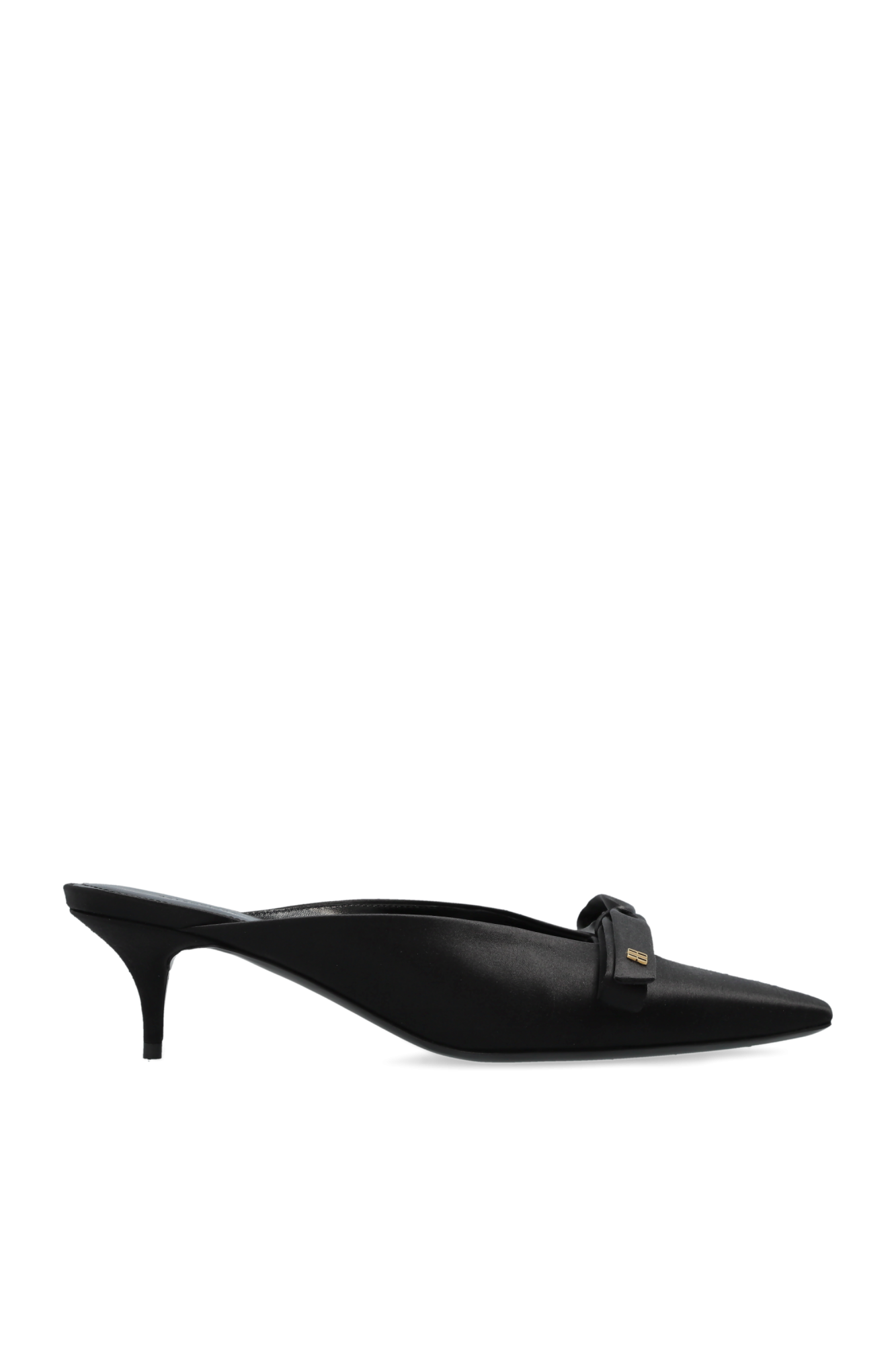 サンダル・ミュール BALENCIAGA Balenciaga Nano Bow Mules (834617 W0WMV 1082) Black Satin heeled mules Balenciaga - Vitkac AS